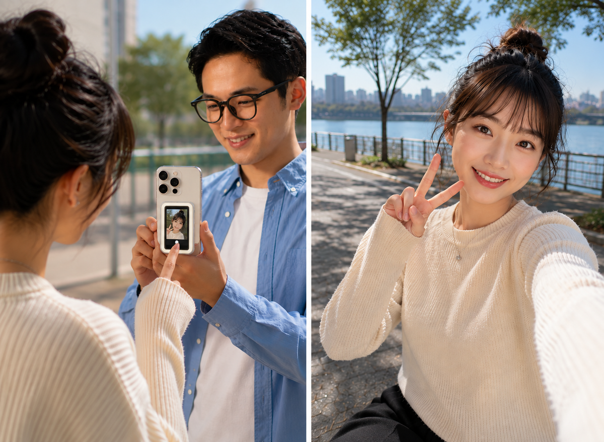 재촬영 → 한 번에 완성